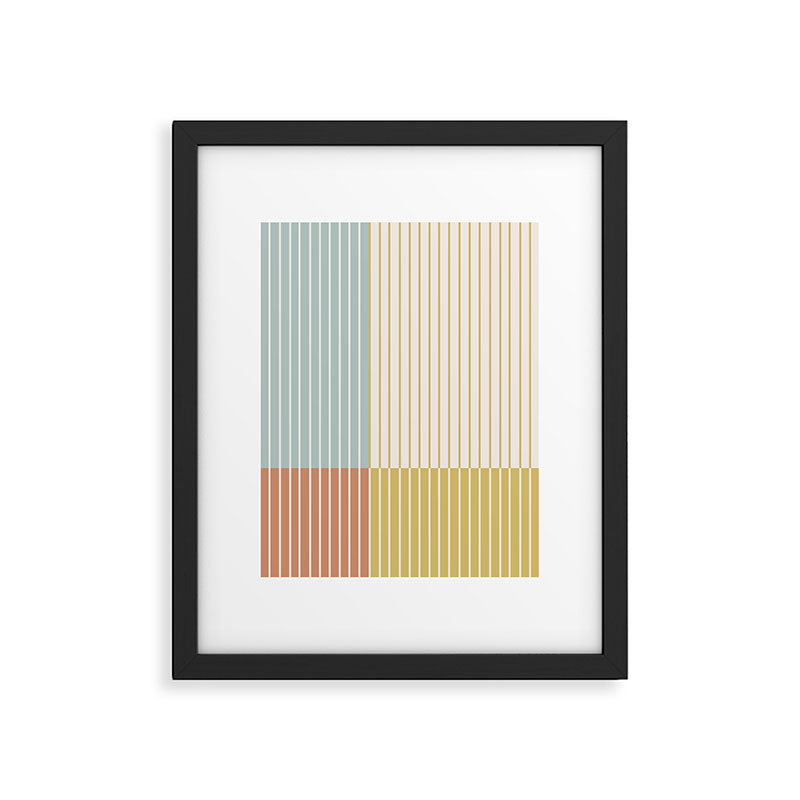 Color Block Line Abstract IX Coastal Beachy Framed Art Print Gallery Image 6