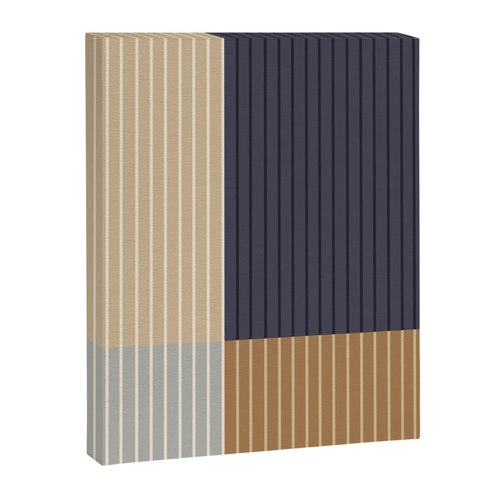 Color Block Line Abstract LIV Neutral Nautical Canvas Print Gallery Image 1