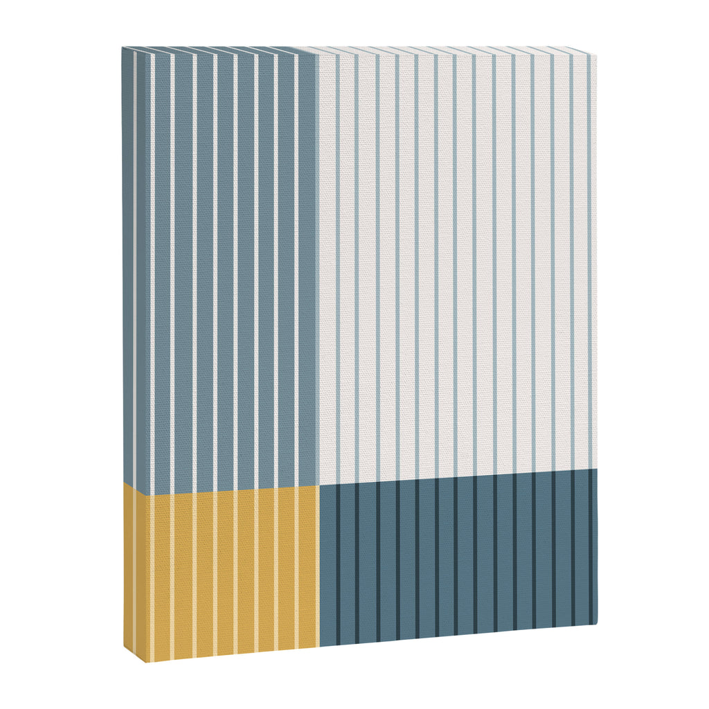 Color Block Line Abstract LXVIII Beachy Coastal Canvas Print Gallery Image 8