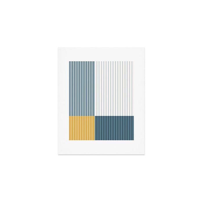 Color Block Line Abstract LXVIII Beachy Coastal Art Print Gallery Image 1