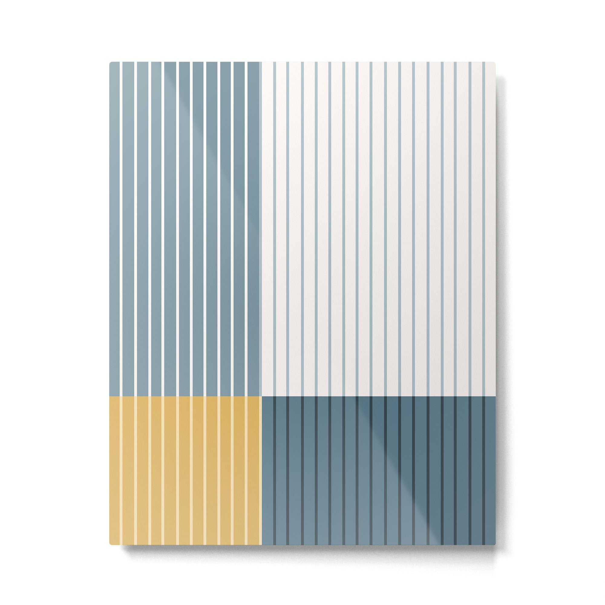Color Block Line Abstract LXVIII Beachy Coastal Metal Print Gallery Image 6