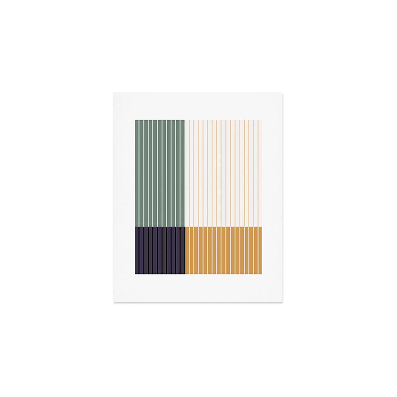 Color Block Line Abstract LXX Retro Boho Art Print Gallery Image 1