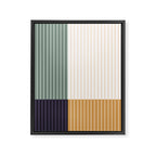 Color Block Line Abstract LXX Retro Boho Framed Canvas Print Gallery Image 8