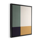 Color Block Line Abstract LXX Retro Boho Framed Canvas Print Gallery Image 2