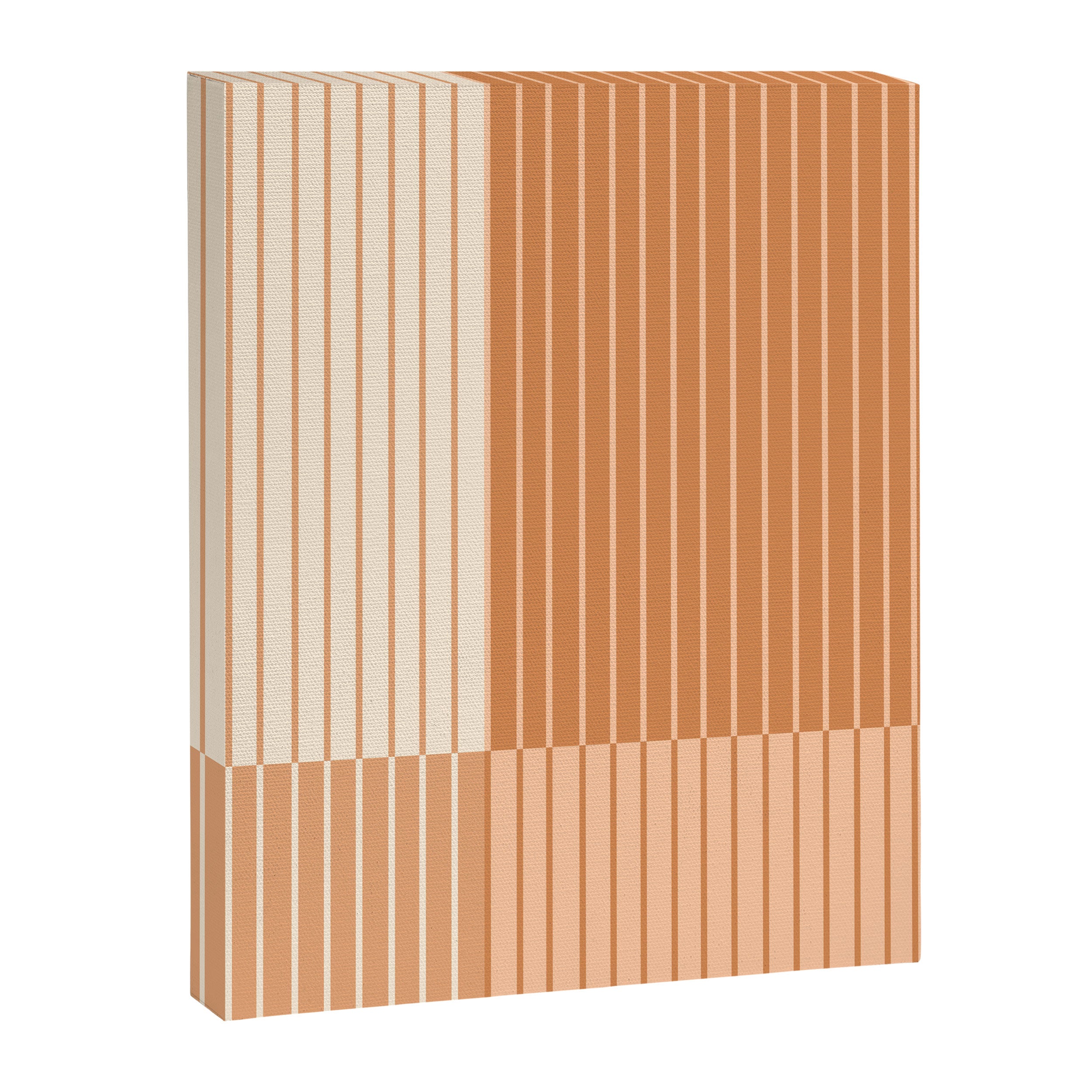 Color Block Line Abstract LXXIII Pantone Peach Fuzz Canvas Print Gallery Image 6