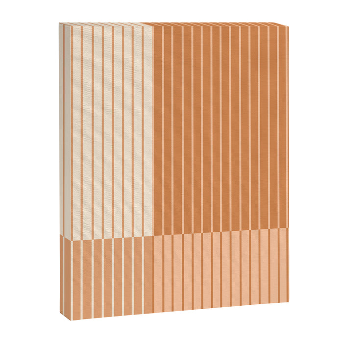 Color Block Line Abstract LXXIII Pantone Peach Fuzz Canvas Print Gallery Image 1