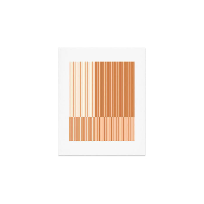 Color Block Line Abstract LXXIII Pantone Peach Fuzz Art Print Gallery Image 1