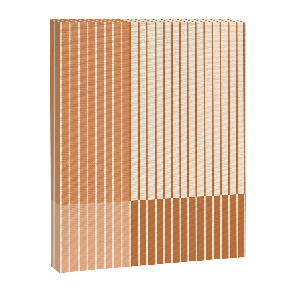 Color Block Line Abstract LXXIX Pantone Peach Fuzz Canvas Print Gallery Image 6