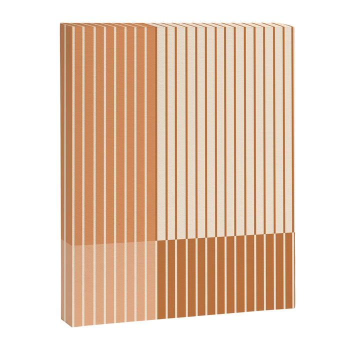 Color Block Line Abstract LXXIX Pantone Peach Fuzz Canvas Print Gallery Image 1