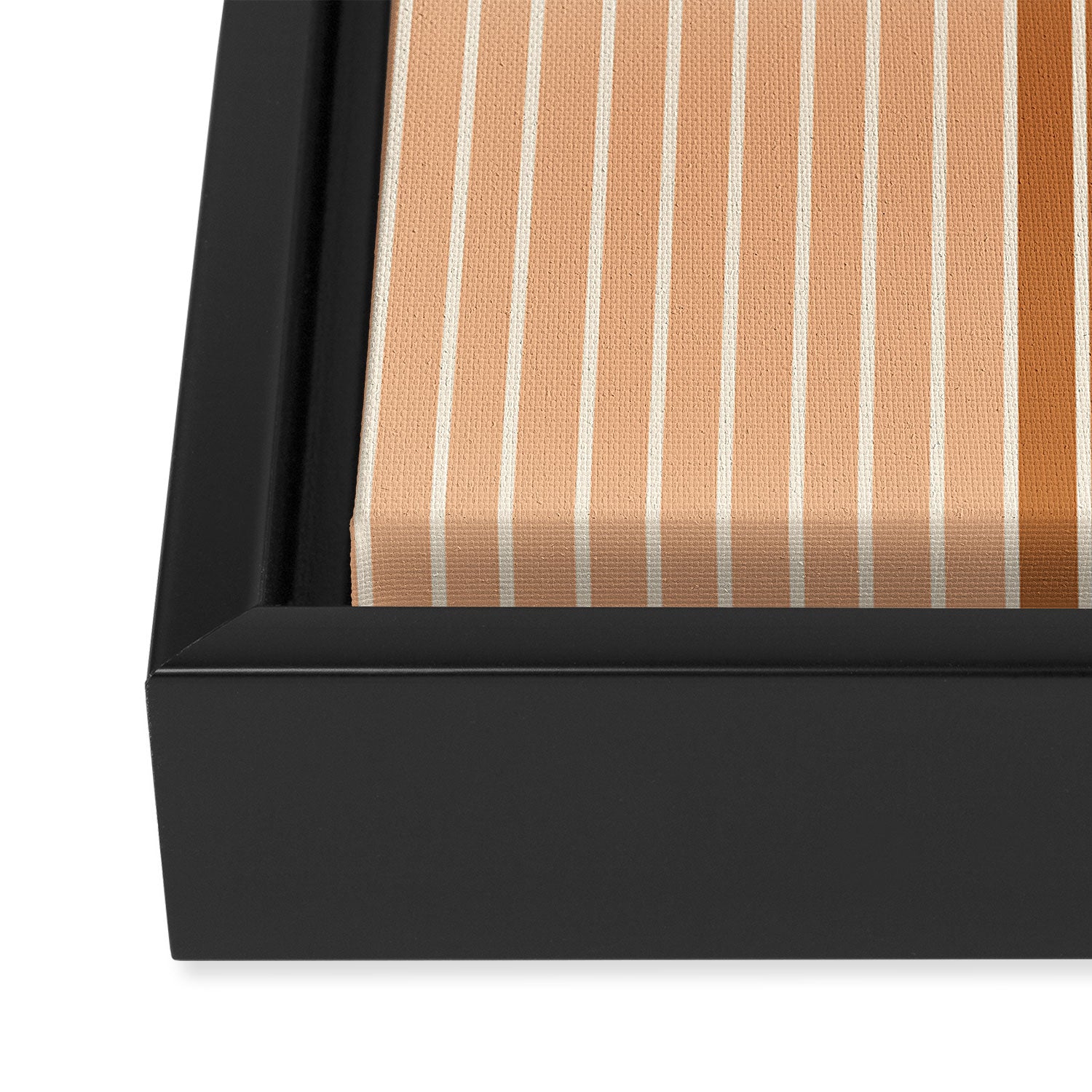 Color Block Line Abstract LXXIX Pantone Peach Fuzz Framed Canvas Print Gallery Image 3