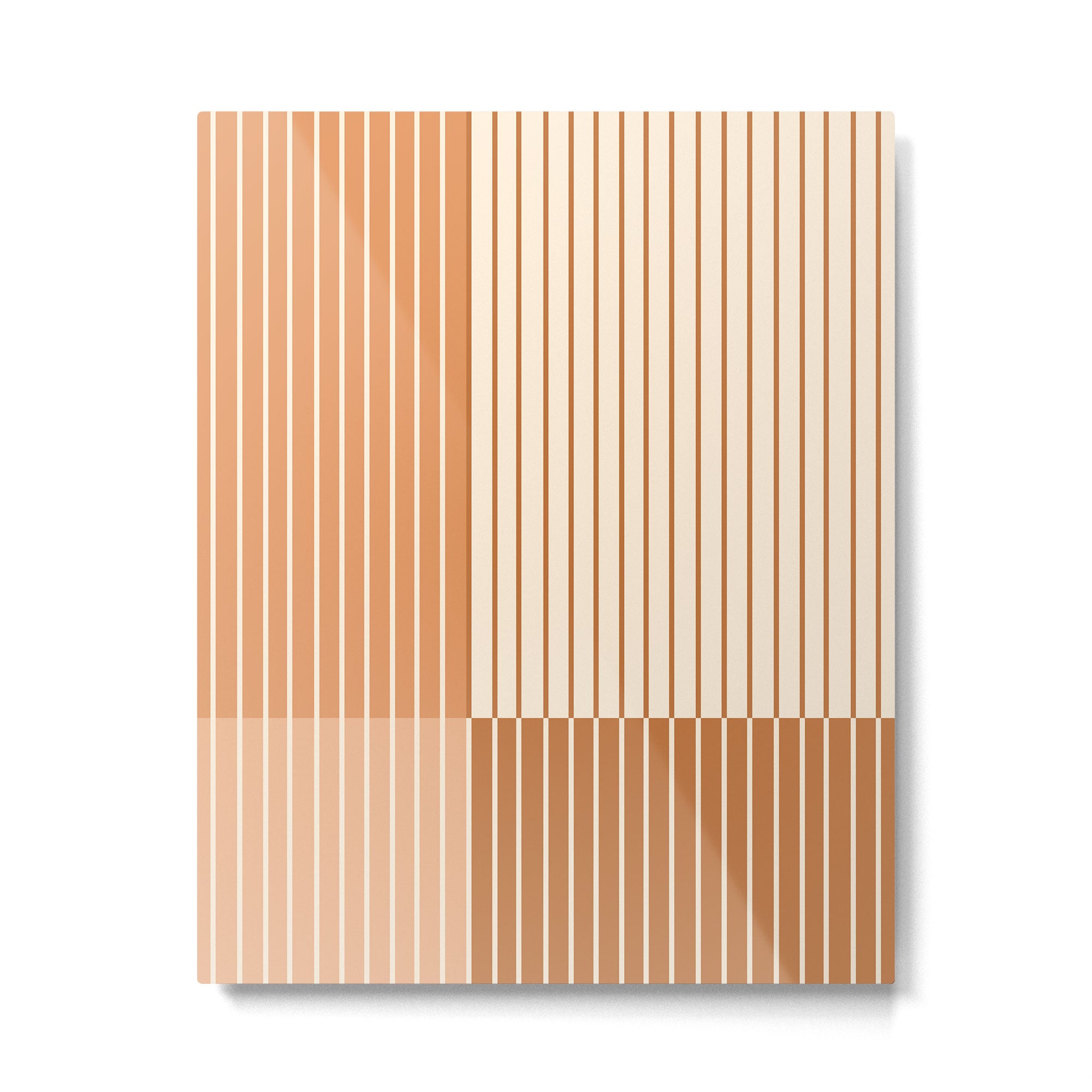 Color Block Line Abstract LXXIX Pantone Peach Fuzz Metal Print Gallery Image 4