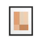 Color Block Line Abstract LXXIX Pantone Peach Fuzz Framed Art Print Gallery Image 5