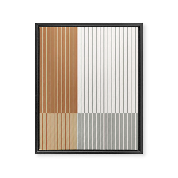 Color Block Line Abstract LXXVI Framed Canvas Print Gallery Image 1