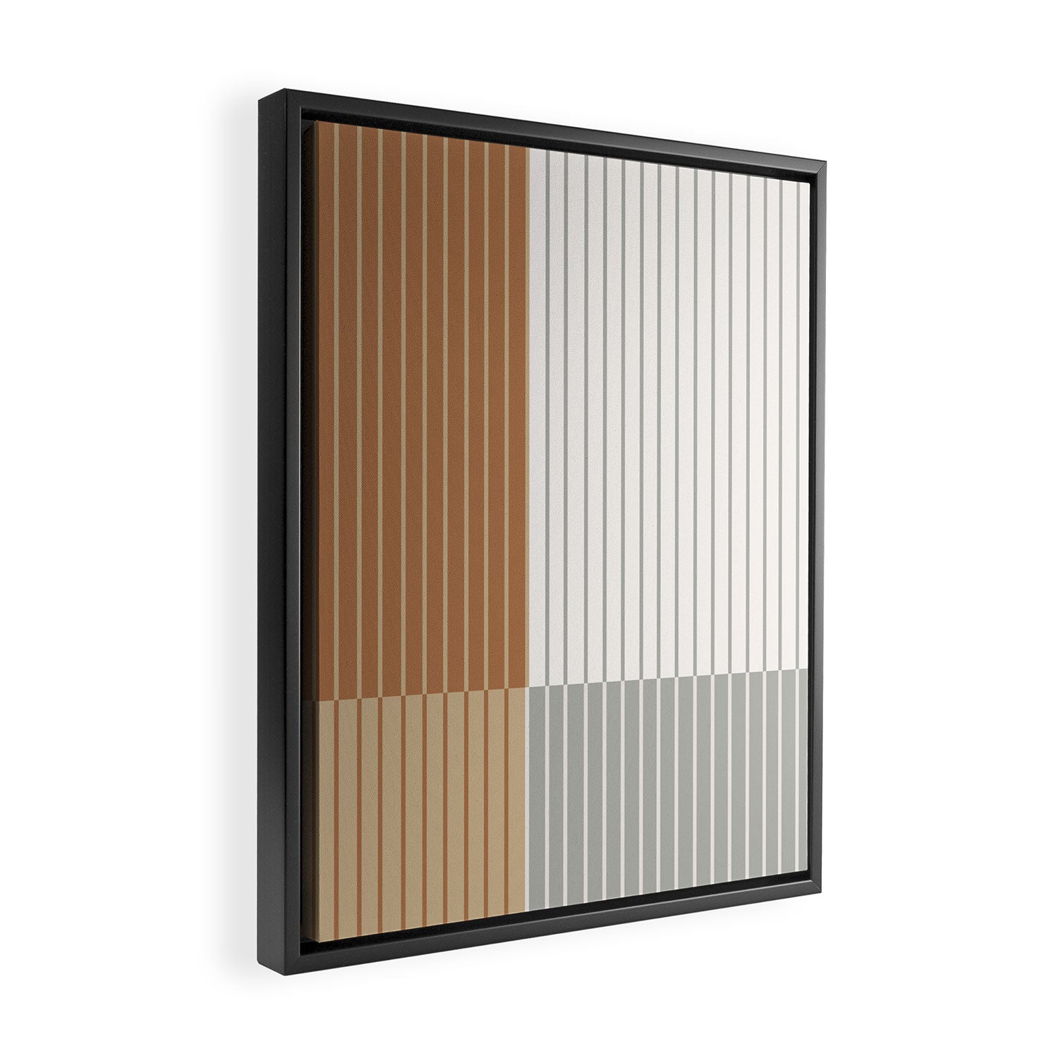 Color Block Line Abstract LXXVI Framed Canvas Print Gallery Image 2