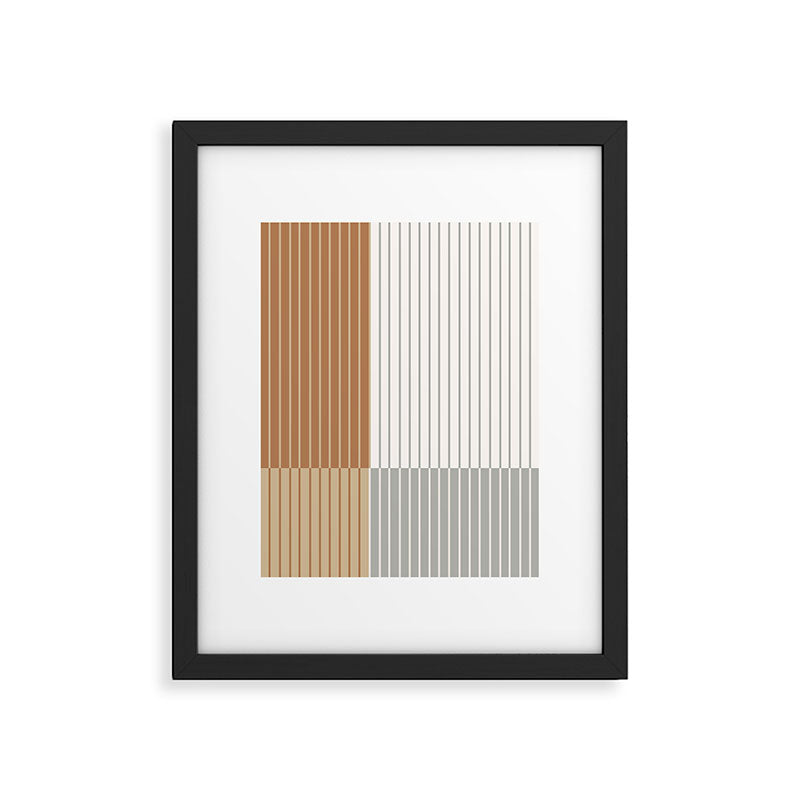 Color Block Line Abstract LXXVI Framed Art Print Gallery Image 6