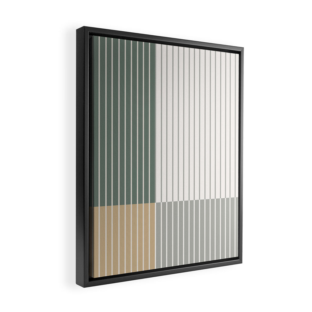 Color Block Line Abstract LXXX Framed Canvas Print Gallery Image 2