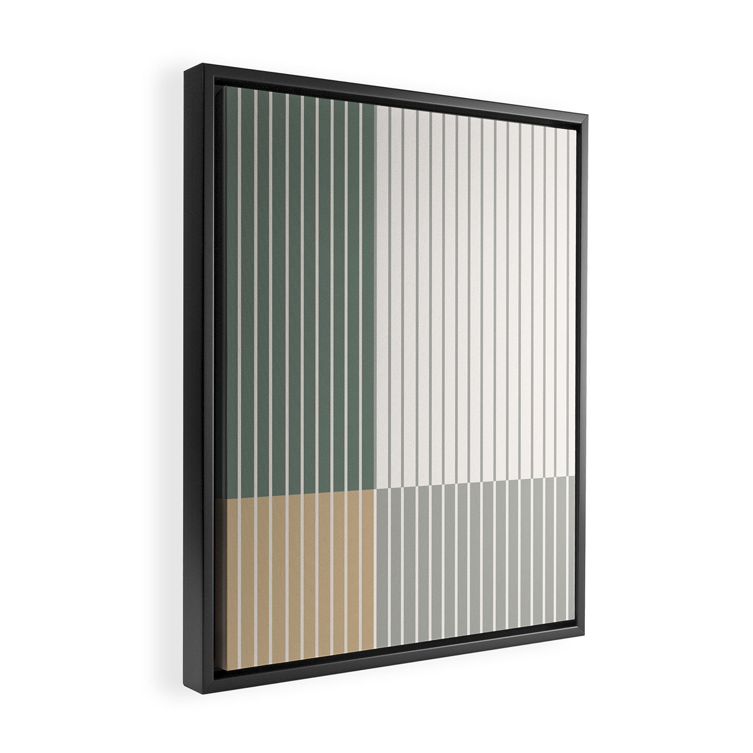 Color Block Line Abstract LXXX Framed Canvas Print Gallery Image 2