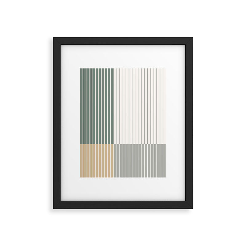 Color Block Line Abstract LXXX Framed Art Print Gallery Image 5