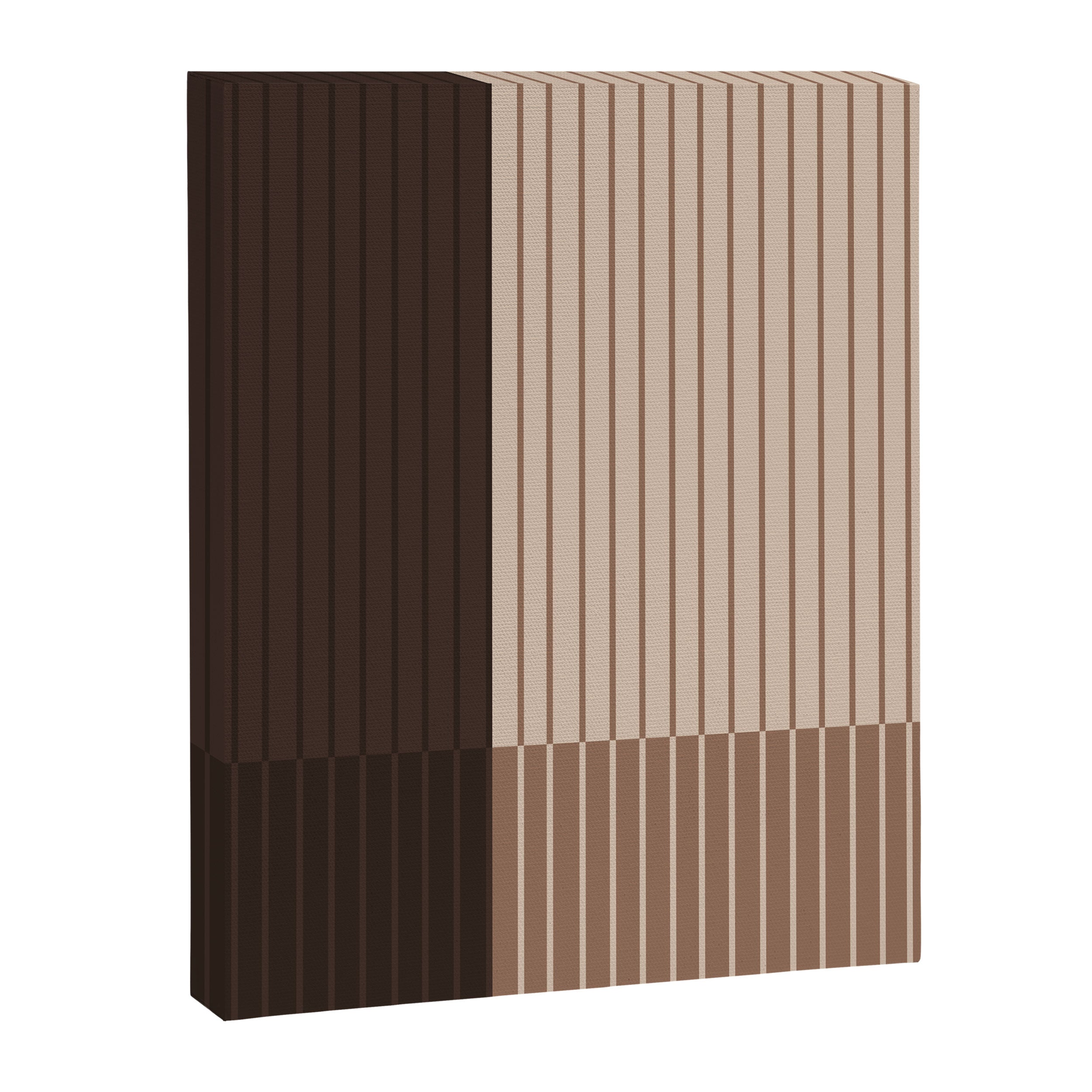 Color Block Line Abstract LXXXI Mocha Coffee Canvas Print Gallery Image 8