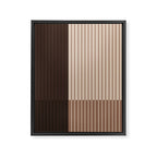 Color Block Line Abstract LXXXI Mocha Coffee Framed Canvas Print Gallery Image 8