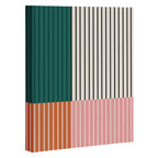 Color Block Line Abstract V Colorful Retro Canvas Print Gallery Image 3