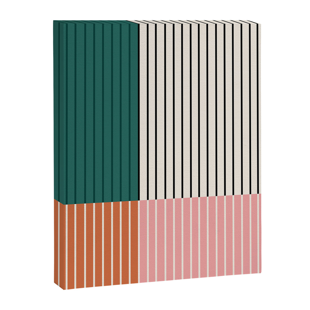 Color Block Line Abstract V Colorful Retro Canvas Print Gallery Image 8
