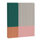 Color Block Line Abstract V Colorful Retro Canvas Print Gallery Image 8