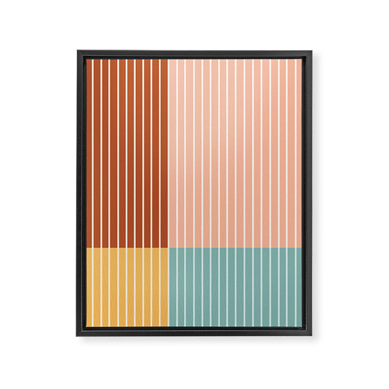 Color Block Line Abstract VI Framed Canvas Print Gallery Image 8