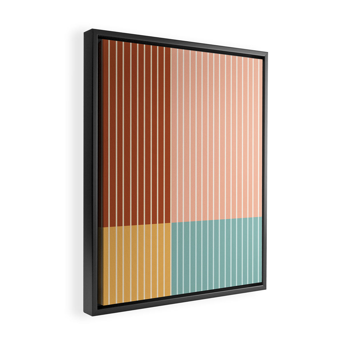 Color Block Line Abstract VI Framed Canvas Print Gallery Image 2