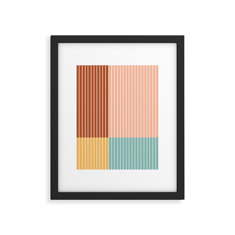 Color Block Line Abstract VI Framed Art Print Gallery Image 6