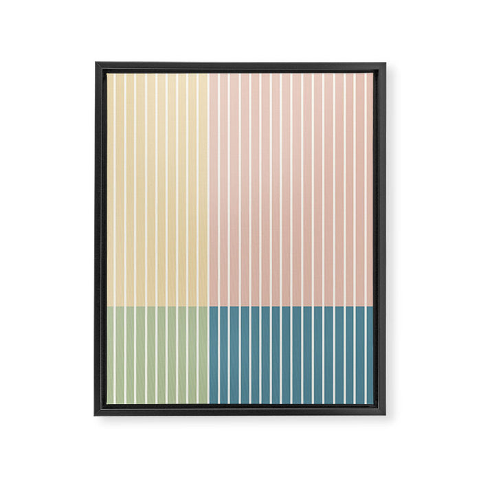 Color Block Line Abstract VII Framed Canvas Print Gallery Image 1