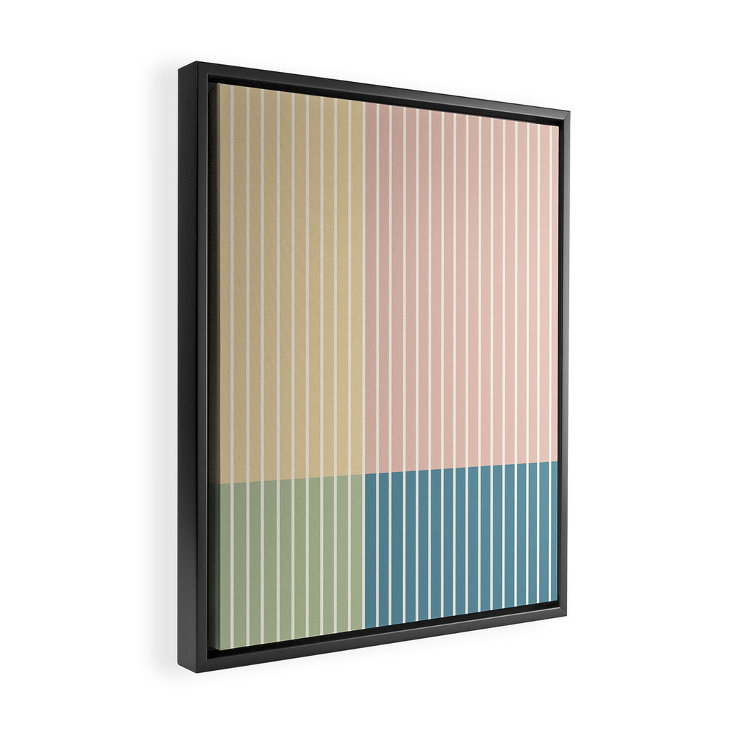 Color Block Line Abstract VII Framed Canvas Print Gallery Image 2