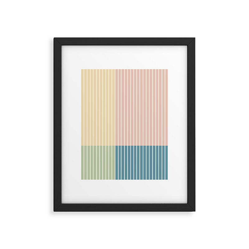 Color Block Line Abstract VII Framed Art Print Gallery Image 6