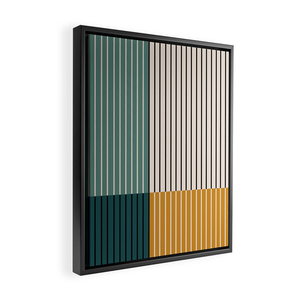 Color Block Line Abstract VIII Framed Canvas Print Gallery Image 2