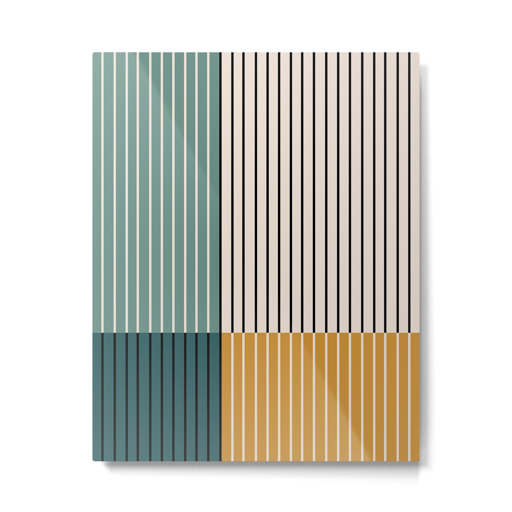 Color Block Line Abstract VIII Metal Print Gallery Image 6