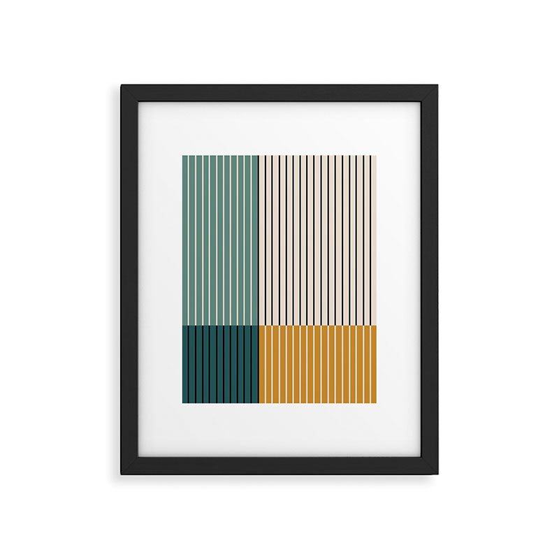 Color Block Line Abstract VIII Framed Art Print Gallery Image 4