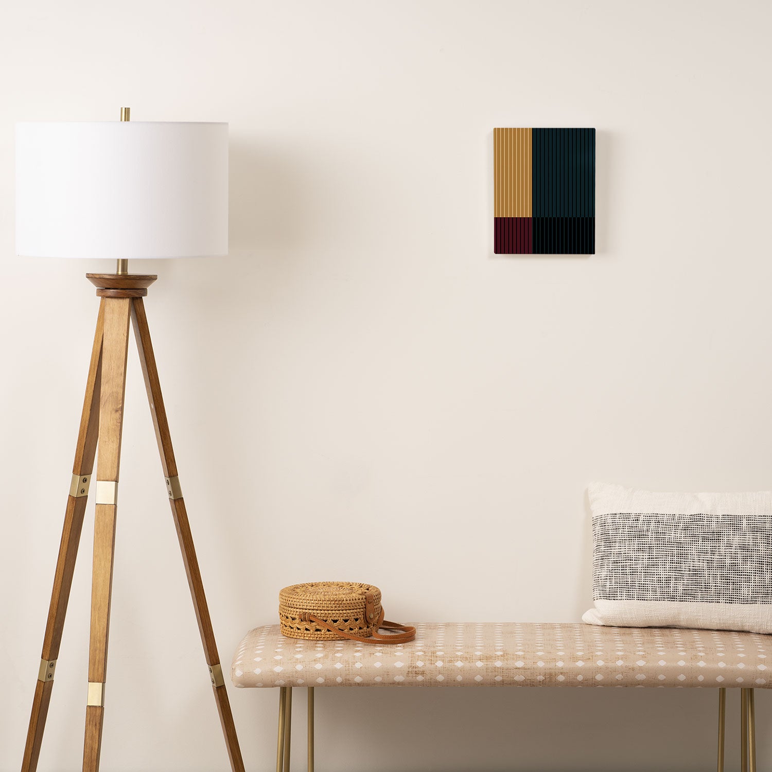 Color Block Line Abstract X Canvas Print Gallery Image 2