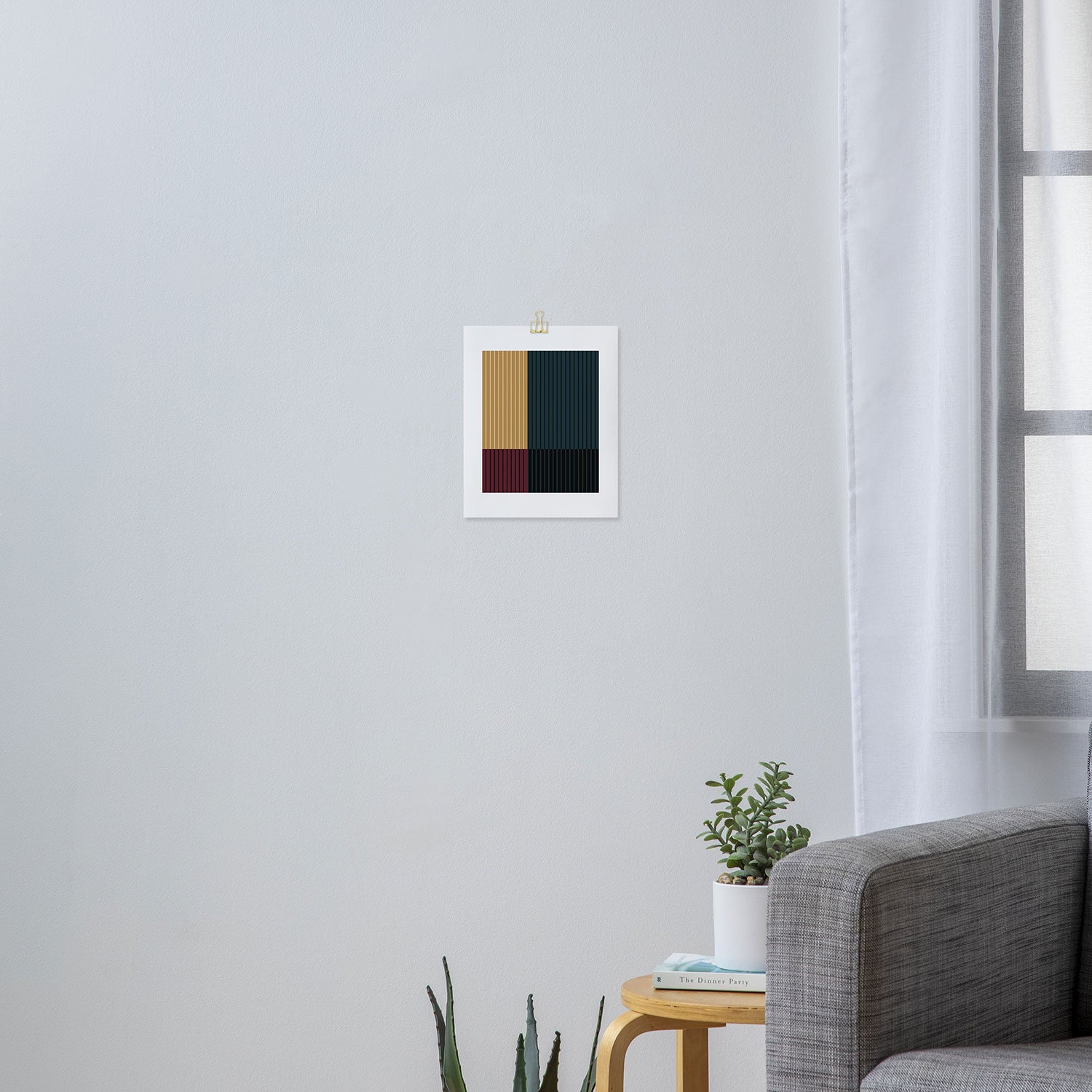 Color Block Line Abstract X Art Print Gallery Image 3