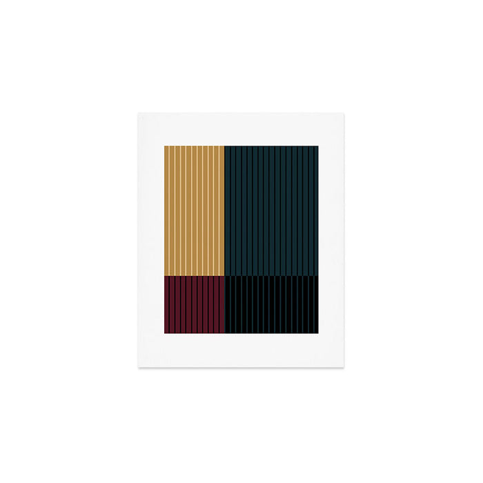 Color Block Line Abstract X Art Print Gallery Image 1