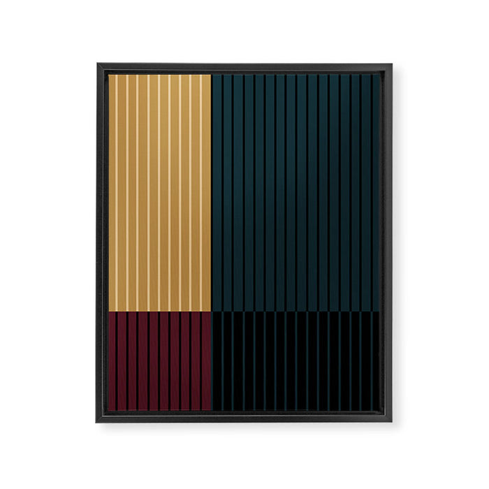 Color Block Line Abstract X Framed Canvas Print Gallery Image 1