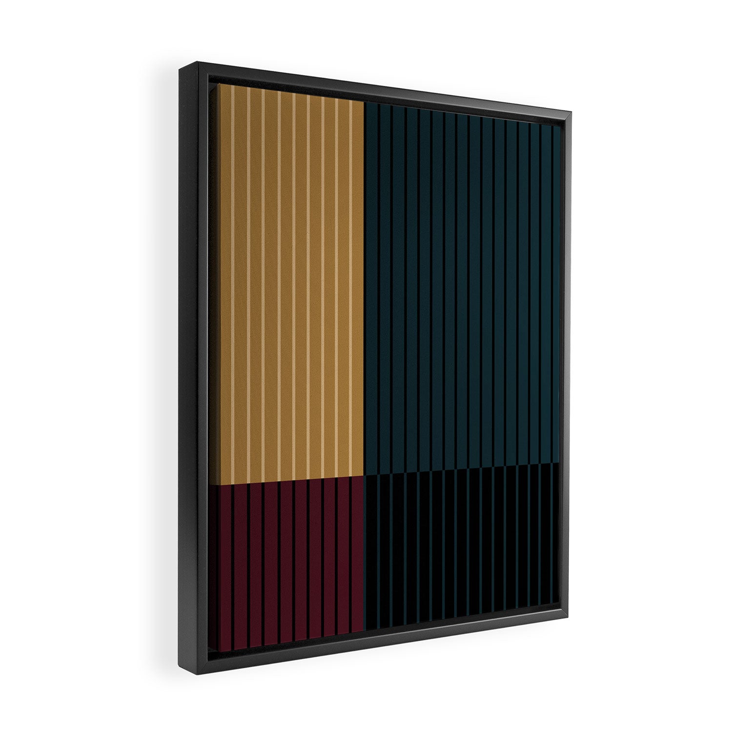 Color Block Line Abstract X Framed Canvas Print Gallery Image 2