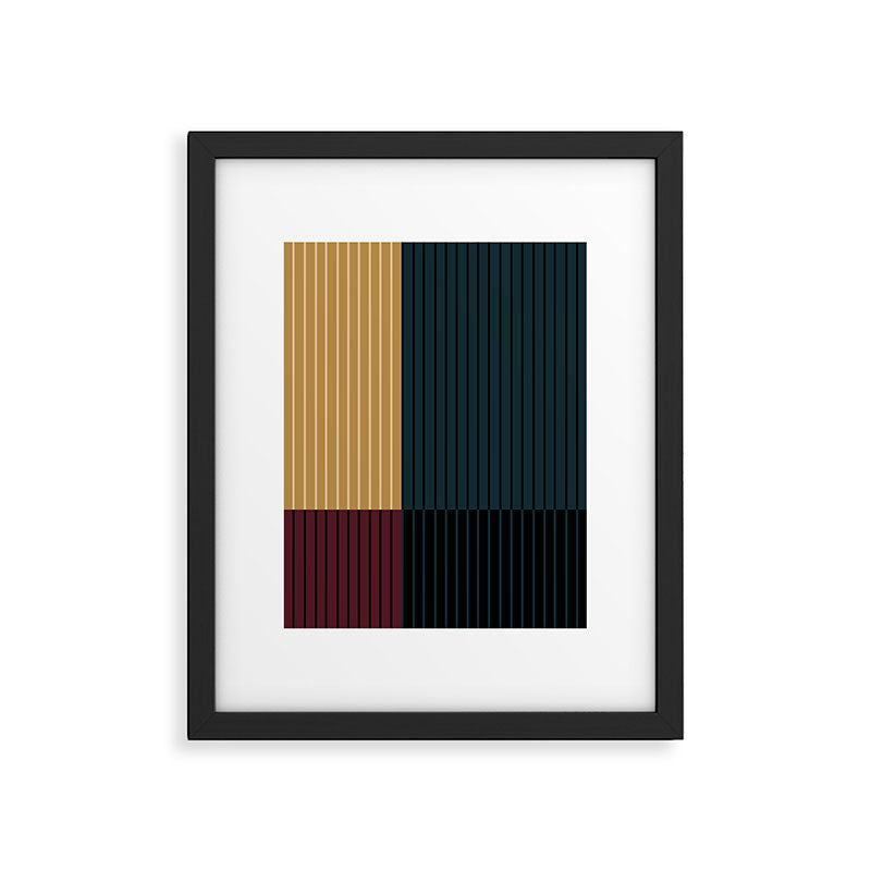 Color Block Line Abstract X Framed Art Print Gallery Image 6
