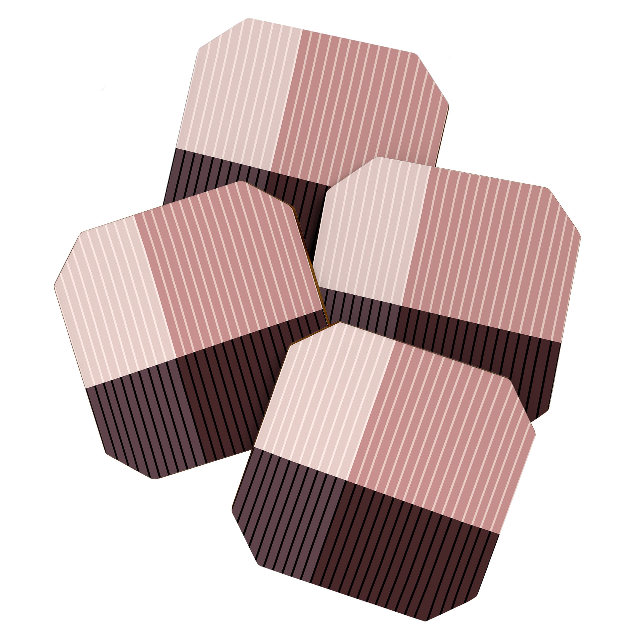 Color Block Line Abstract XI Coaster Gallery Image 1