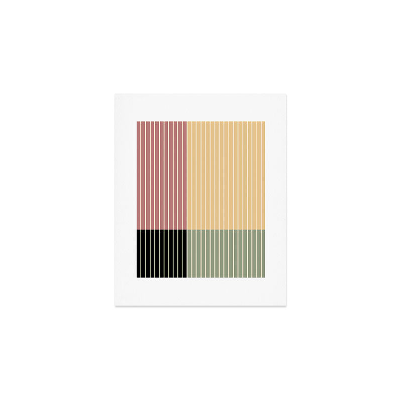 Color Block Line Abstract XII Art Print Gallery Image 1