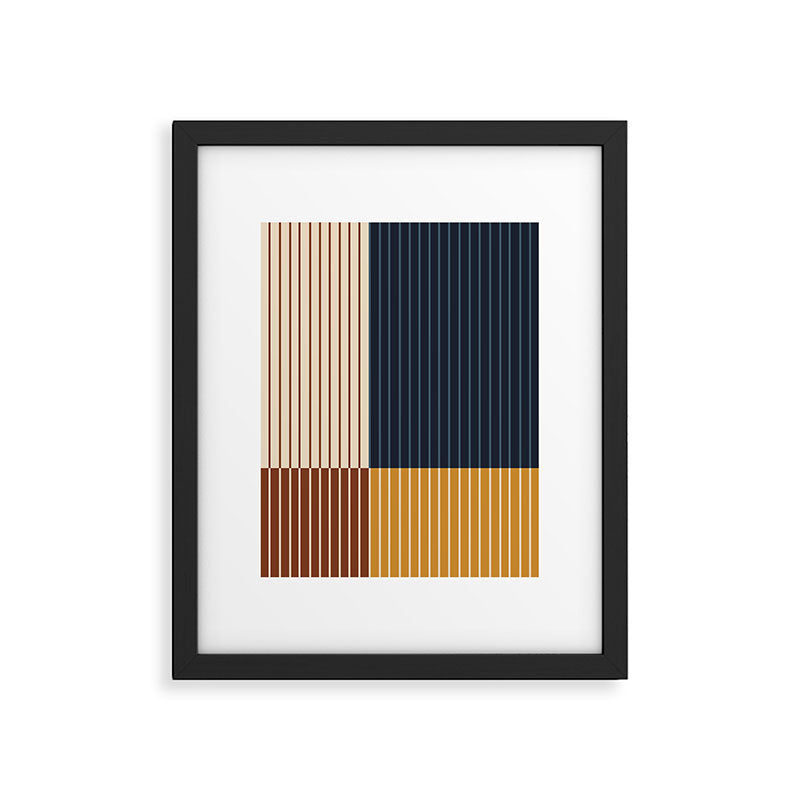 Color Block Line Abstract XIII Framed Art Print Gallery Image 6