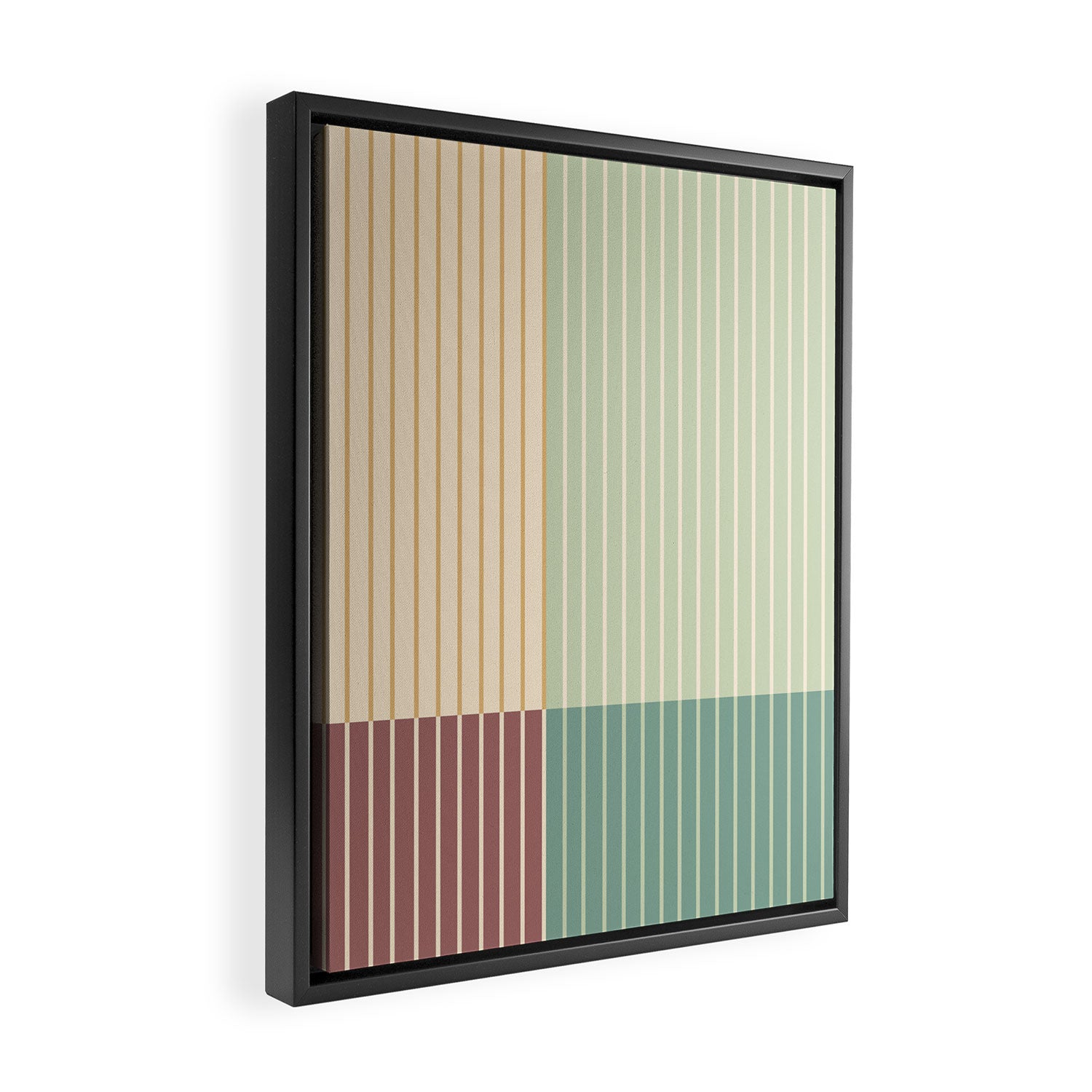 Color Block Line Abstract XIX Framed Canvas Print Gallery Image 2