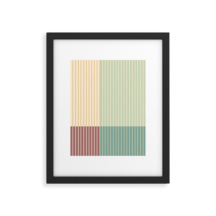Color Block Line Abstract XIX Framed Art Print Gallery Image 1