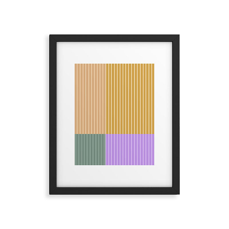 Color Block Line Abstract XLIII Framed Art Print Gallery Image 6