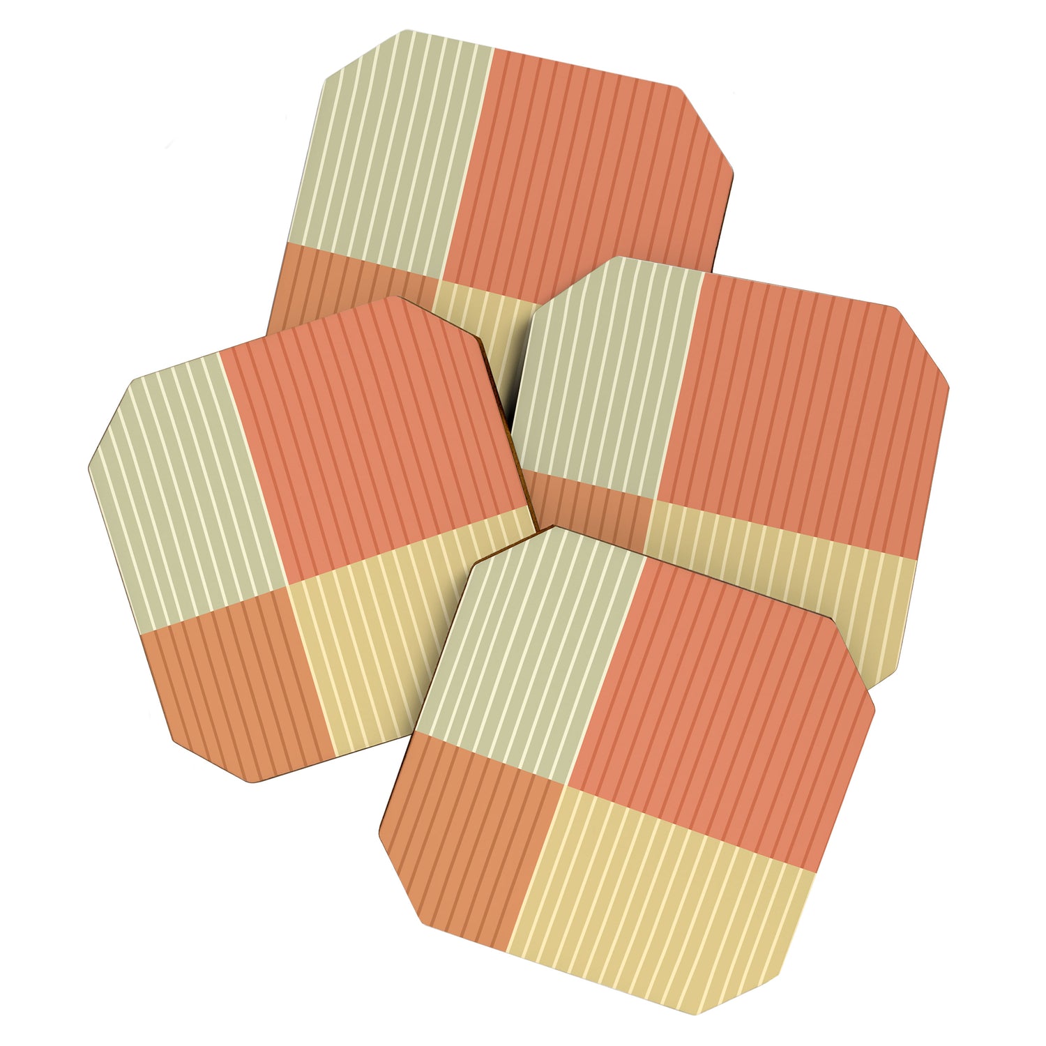 Color Block Line Abstract XLVII Coaster Gallery Image 1