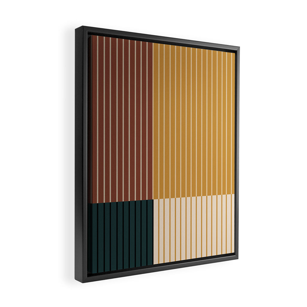 Color Block Line Abstract XV Framed Canvas Print Gallery Image 2